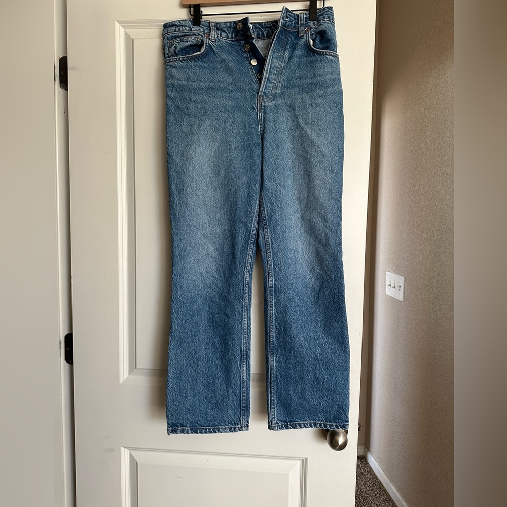 Reformation Cynthia High Rise Straight Jeans in Colorado